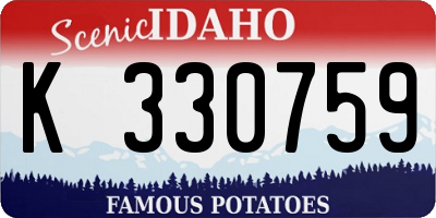 ID license plate K330759
