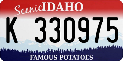 ID license plate K330975