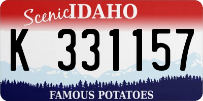 ID license plate K331157