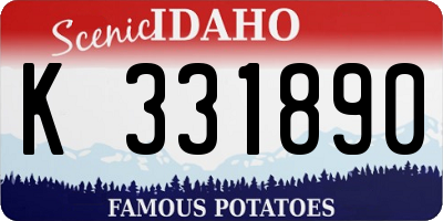 ID license plate K331890