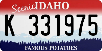 ID license plate K331975