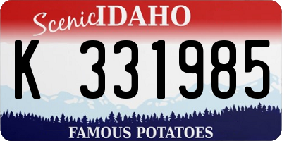 ID license plate K331985