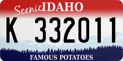 ID license plate K332011