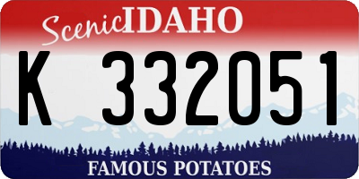 ID license plate K332051