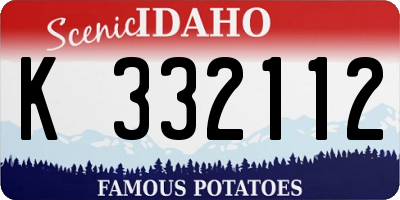 ID license plate K332112