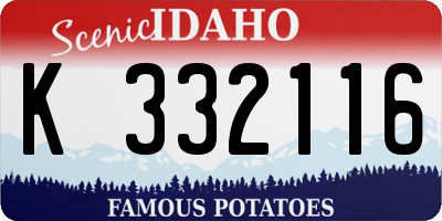 ID license plate K332116