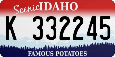 ID license plate K332245