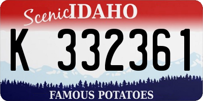 ID license plate K332361