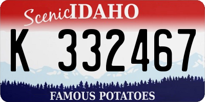 ID license plate K332467