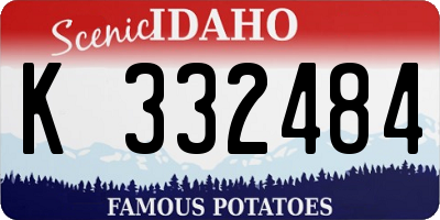 ID license plate K332484