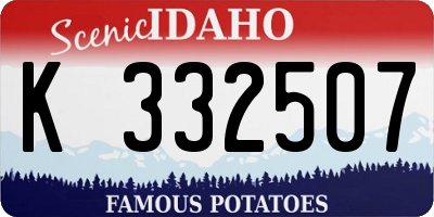 ID license plate K332507