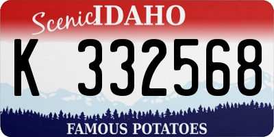 ID license plate K332568