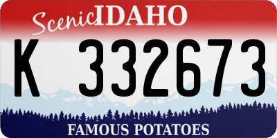 ID license plate K332673