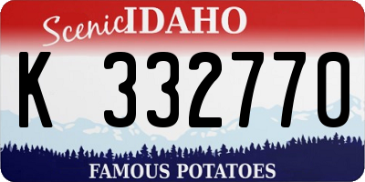ID license plate K332770