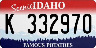 ID license plate K332970