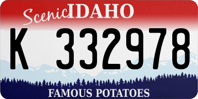 ID license plate K332978