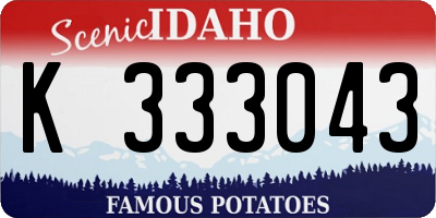 ID license plate K333043