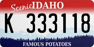 ID license plate K333118