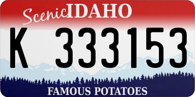 ID license plate K333153
