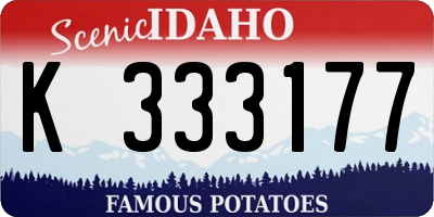 ID license plate K333177