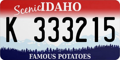 ID license plate K333215