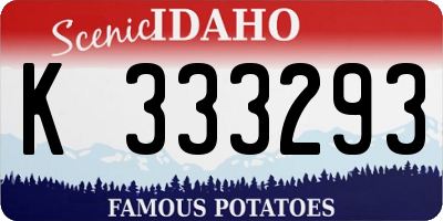 ID license plate K333293