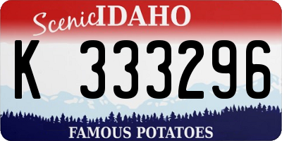 ID license plate K333296