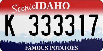 ID license plate K333317