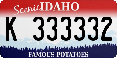ID license plate K333332