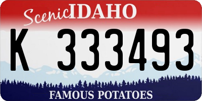 ID license plate K333493