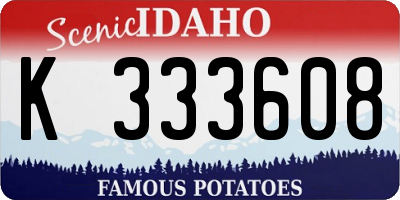 ID license plate K333608