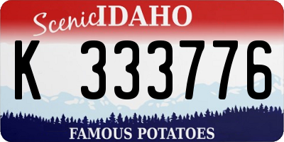 ID license plate K333776