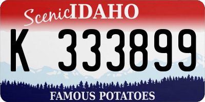ID license plate K333899