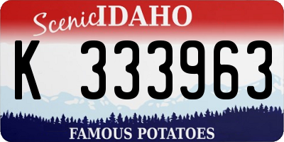 ID license plate K333963