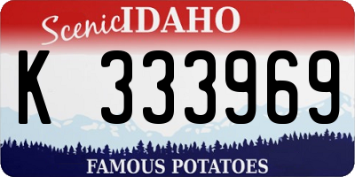 ID license plate K333969