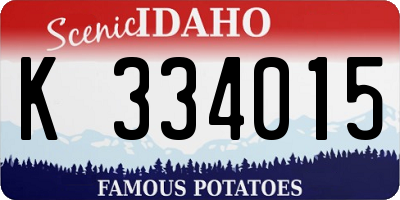 ID license plate K334015