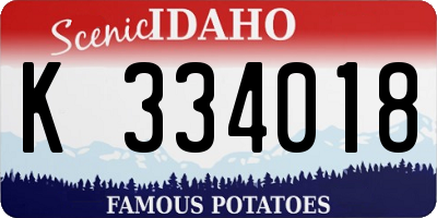 ID license plate K334018