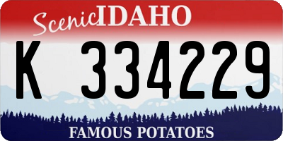 ID license plate K334229