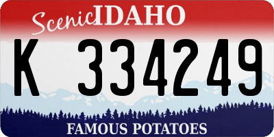 ID license plate K334249