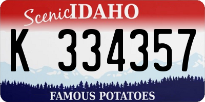 ID license plate K334357