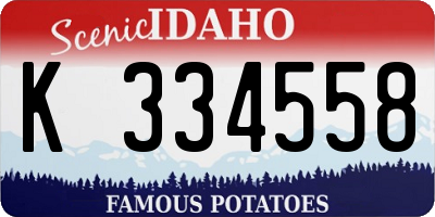 ID license plate K334558