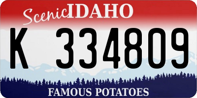 ID license plate K334809