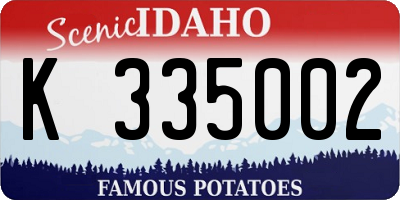 ID license plate K335002