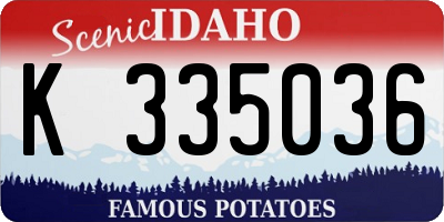ID license plate K335036