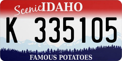 ID license plate K335105
