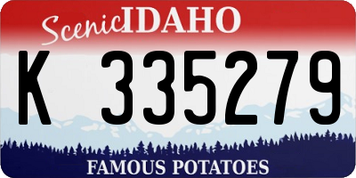 ID license plate K335279