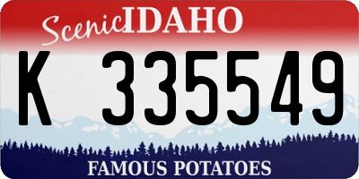 ID license plate K335549