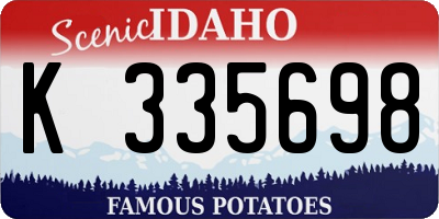 ID license plate K335698