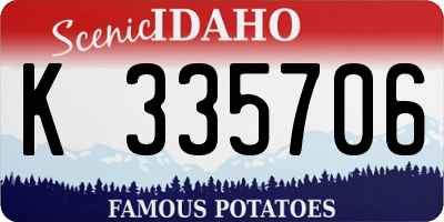 ID license plate K335706