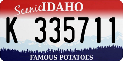 ID license plate K335711